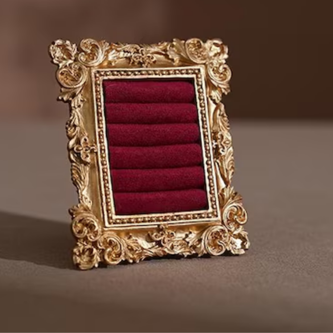 Vintage Velvet Jewelry Storage Display Tray Organizer