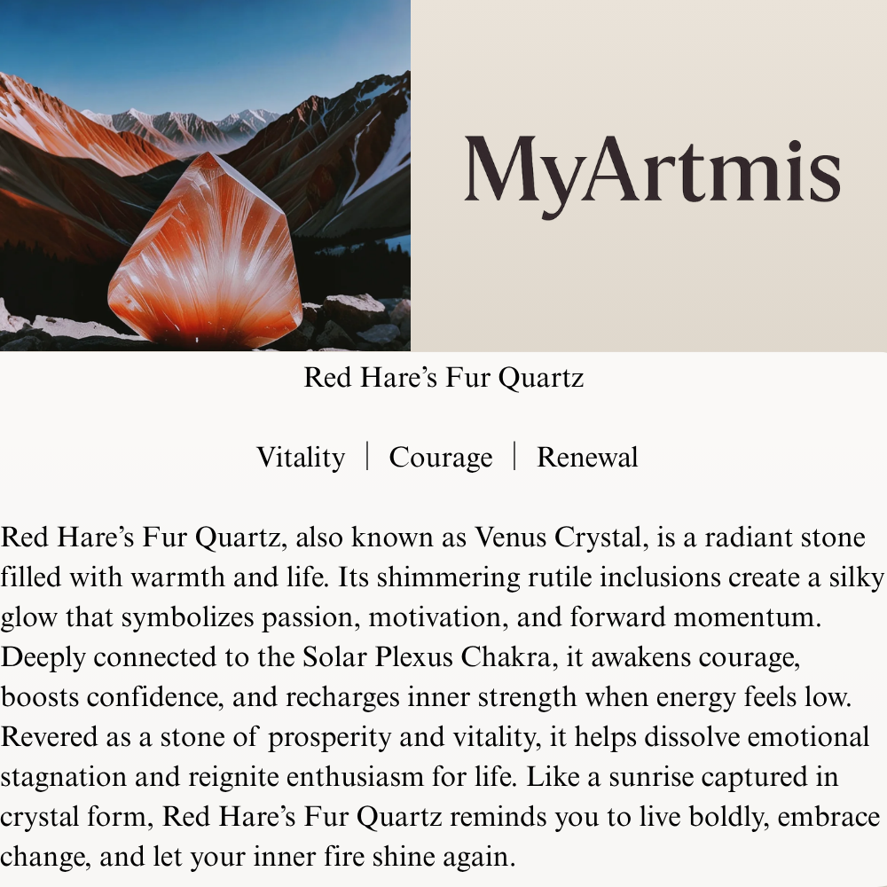 Red Hare’s Fur Quartz Silver Harmony Bracelet