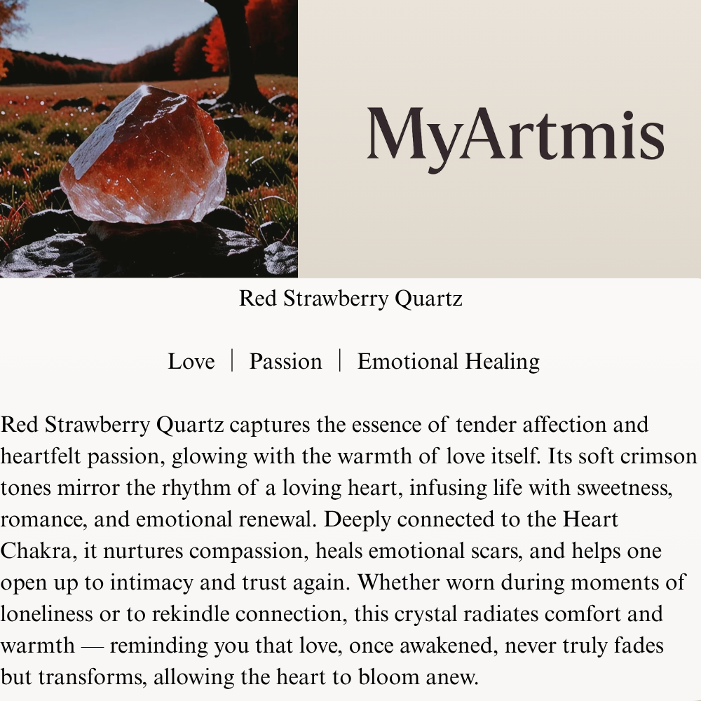 Strawberry Quartz Obsidian Love Healing Bracelet