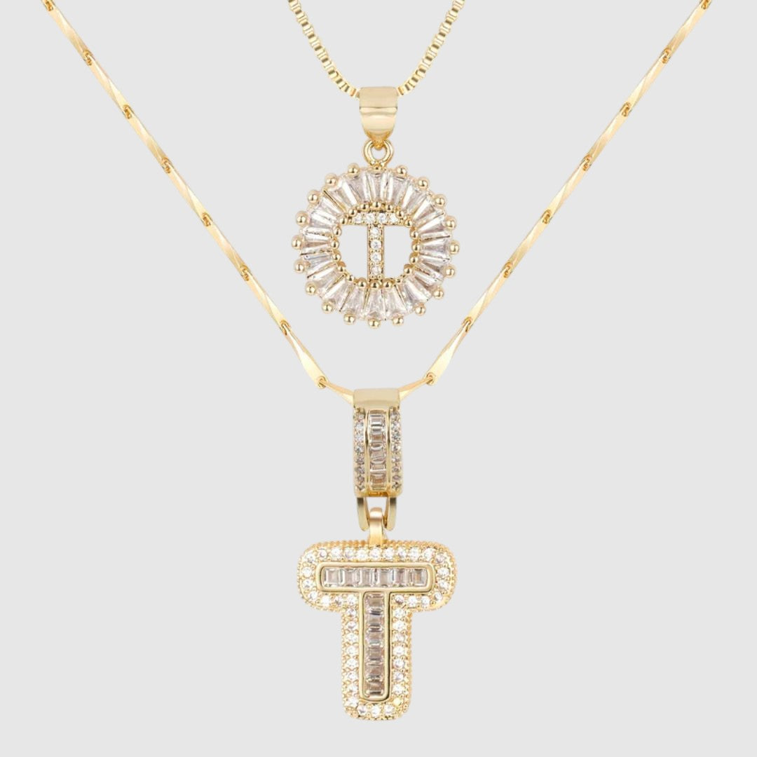 A–Z Lab Grown Diamond Plated Letter Necklace