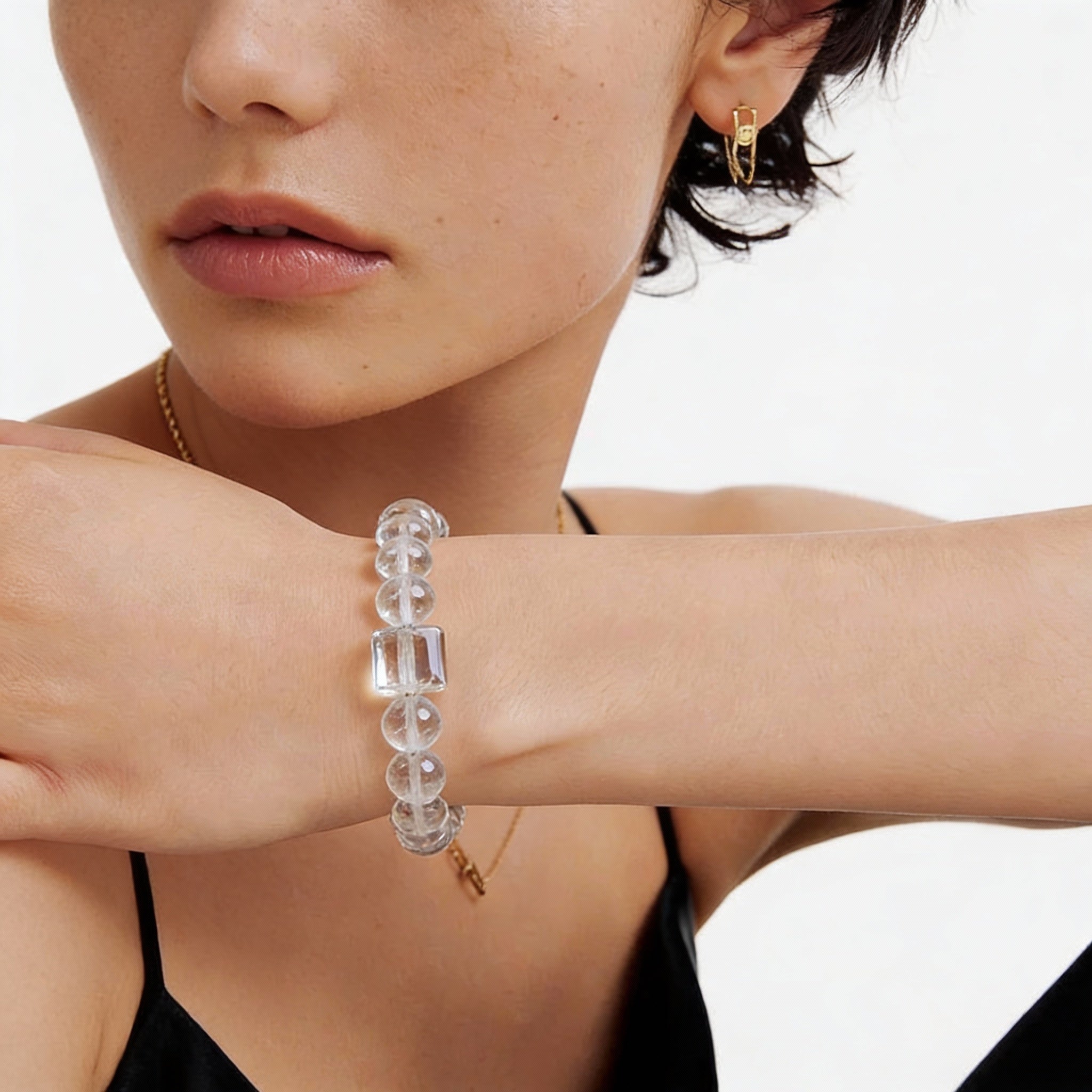 Clear Quartz Silver Clarity Harmony Bracelet