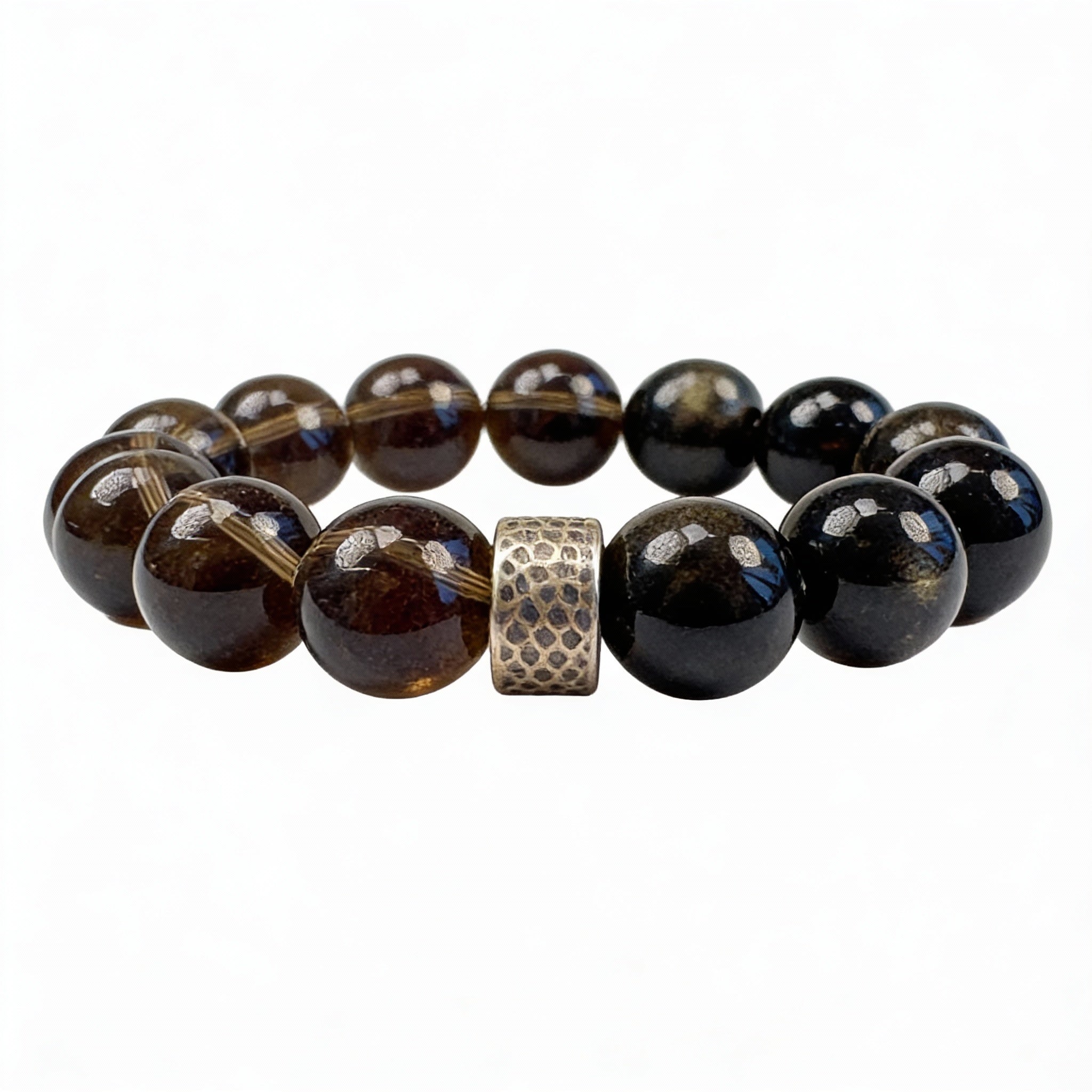 Smoky Quartz Golden Obsidian Protection Bracelet