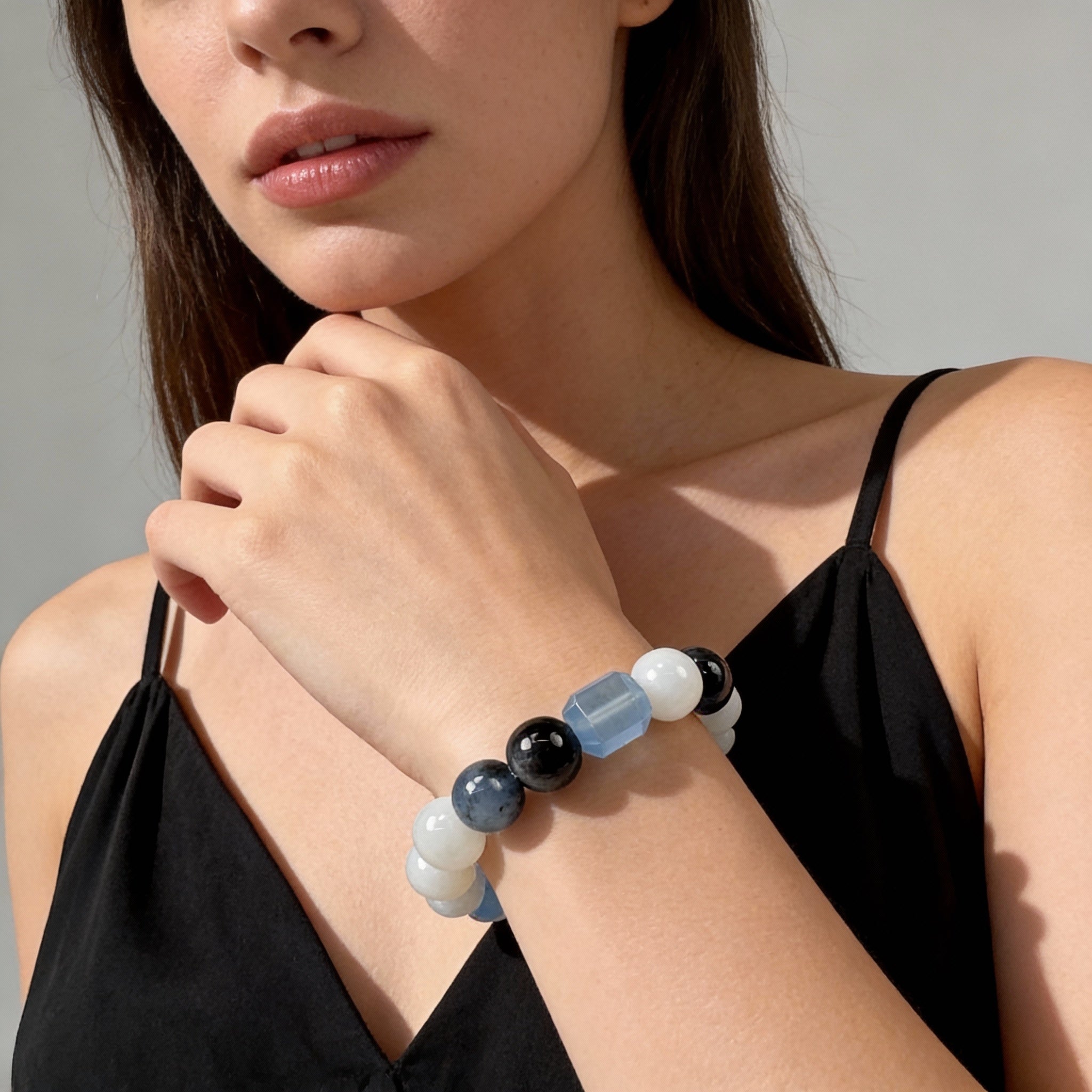 Moonstone Chalcedony Sodalite Serenity Bracelet