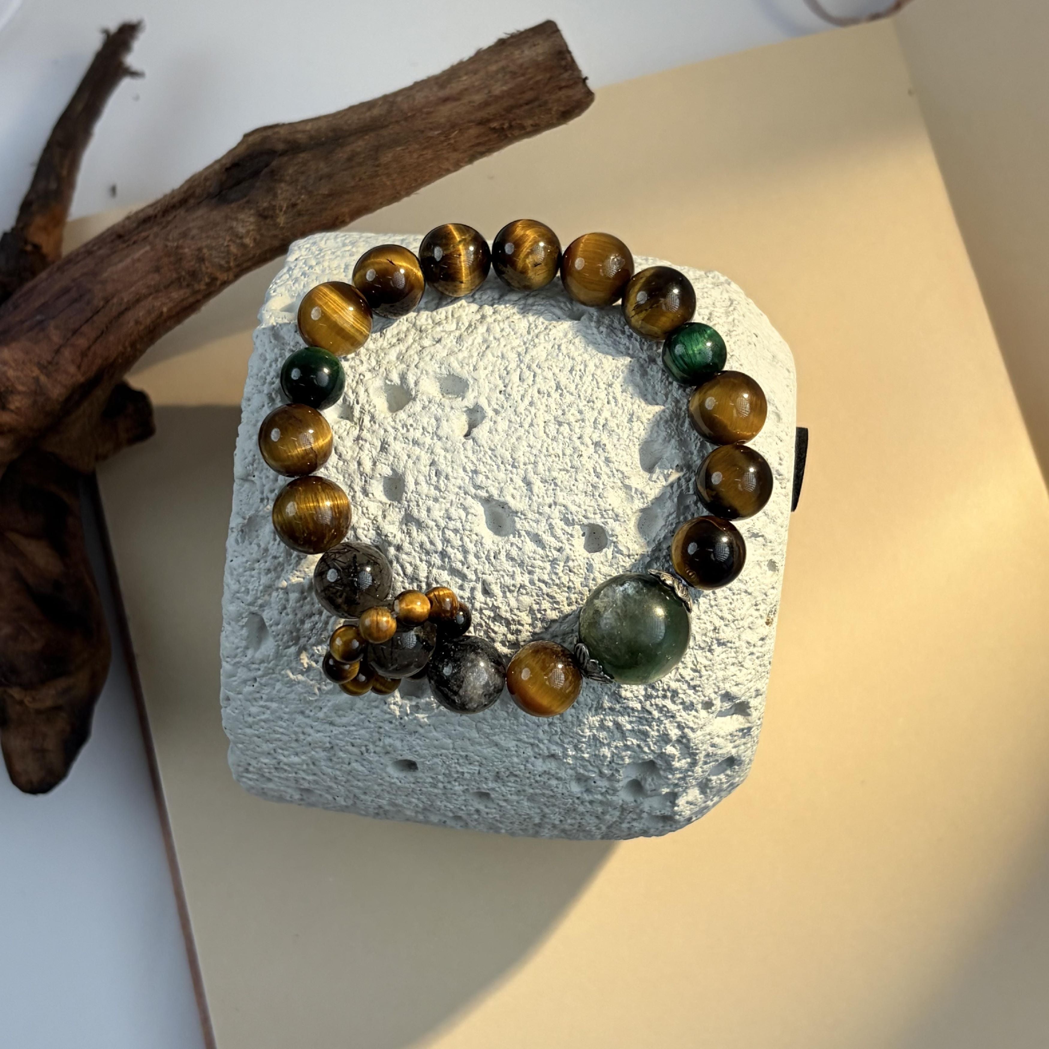 Tiger’s Eye Green Lepidolite Courage Bracelet
