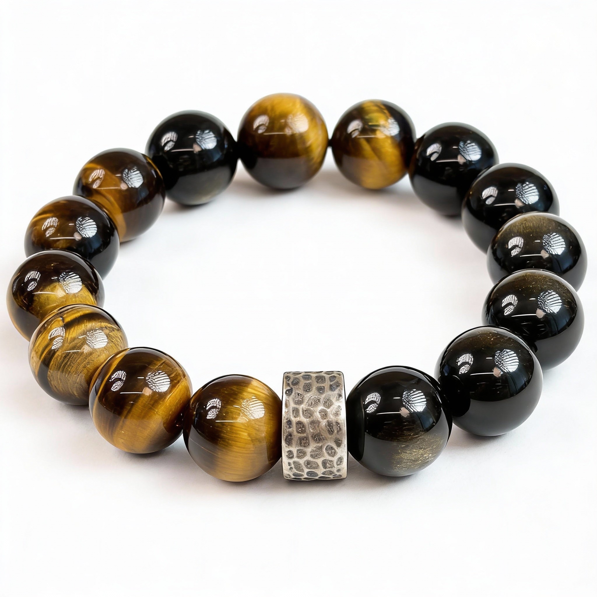 Golden Obsidian Tiger’s Eye Protection Bracelet