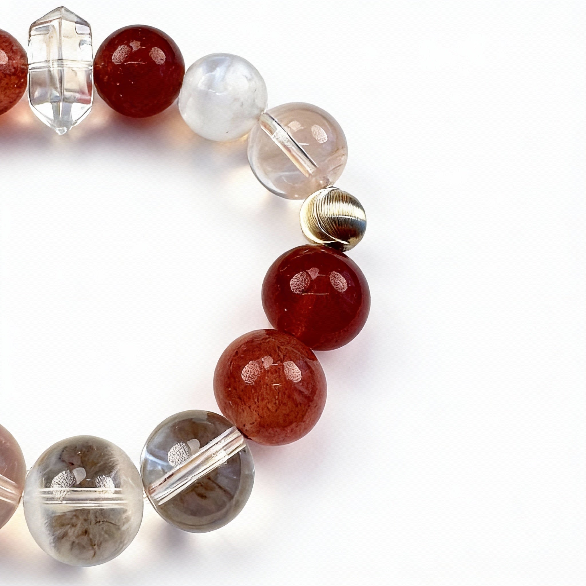 Strawberry Quartz Rose Quartz Love Bracelet