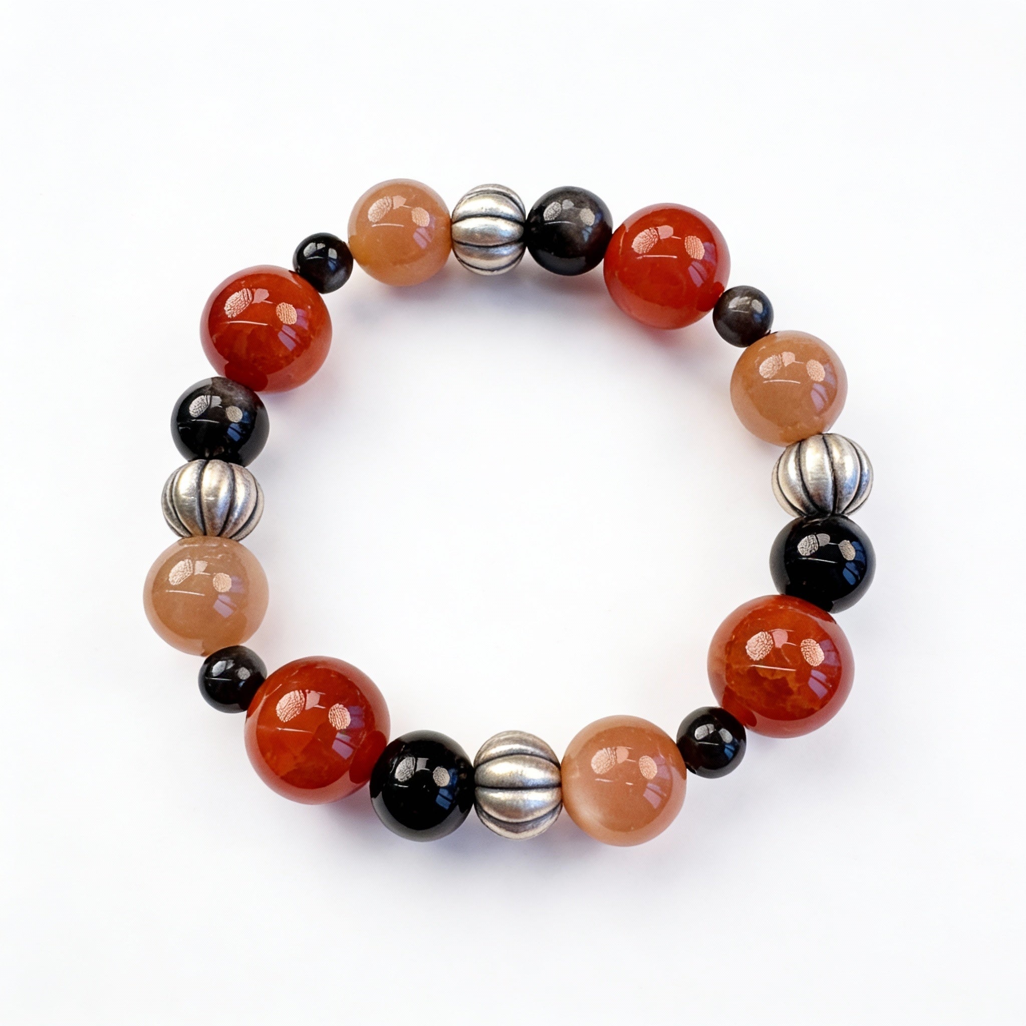Red Agate Goldstone Obsidian Balance Bracelet