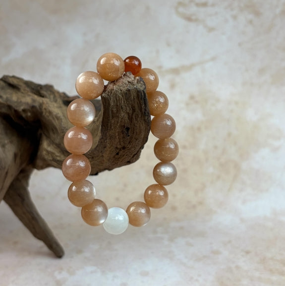 Sunstone Moonstone Carnelian Harmony Bracelet