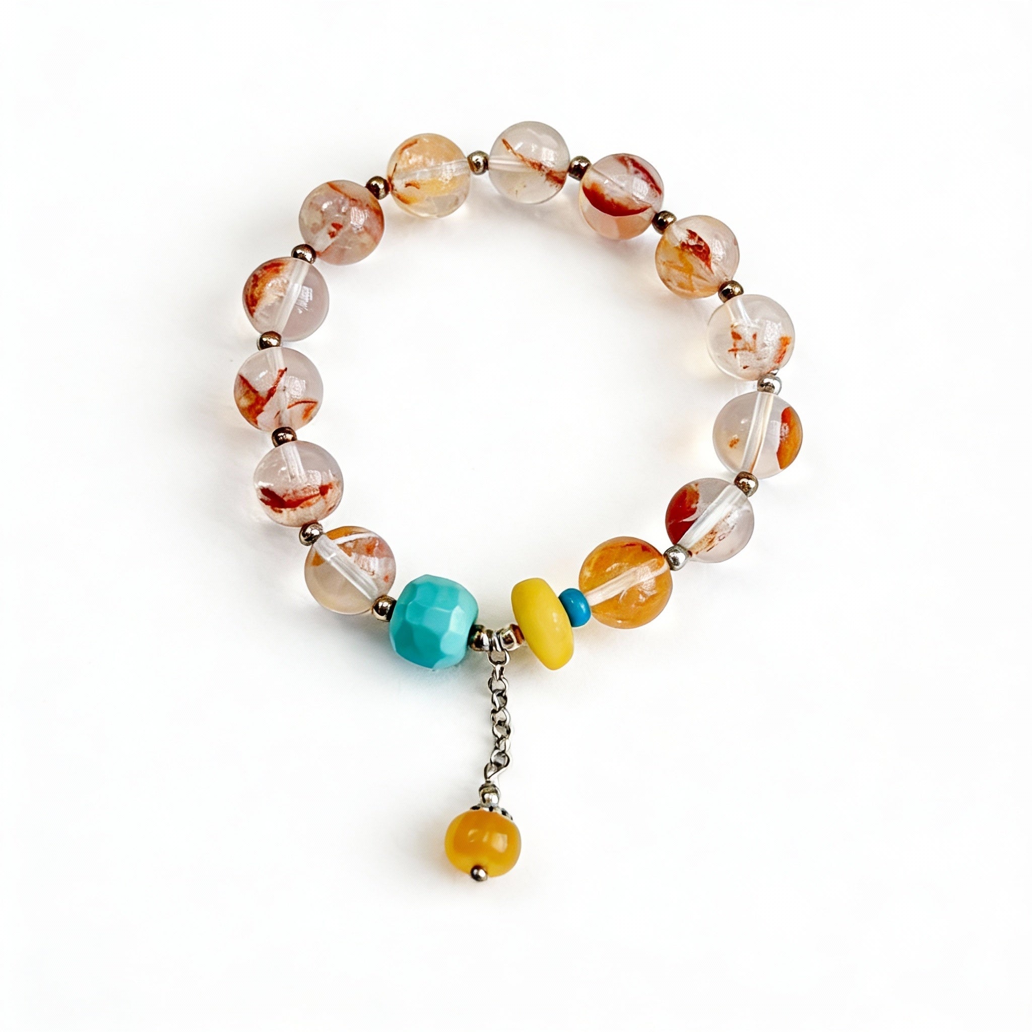 Golden Rutilated Quartz Amber Bracelet