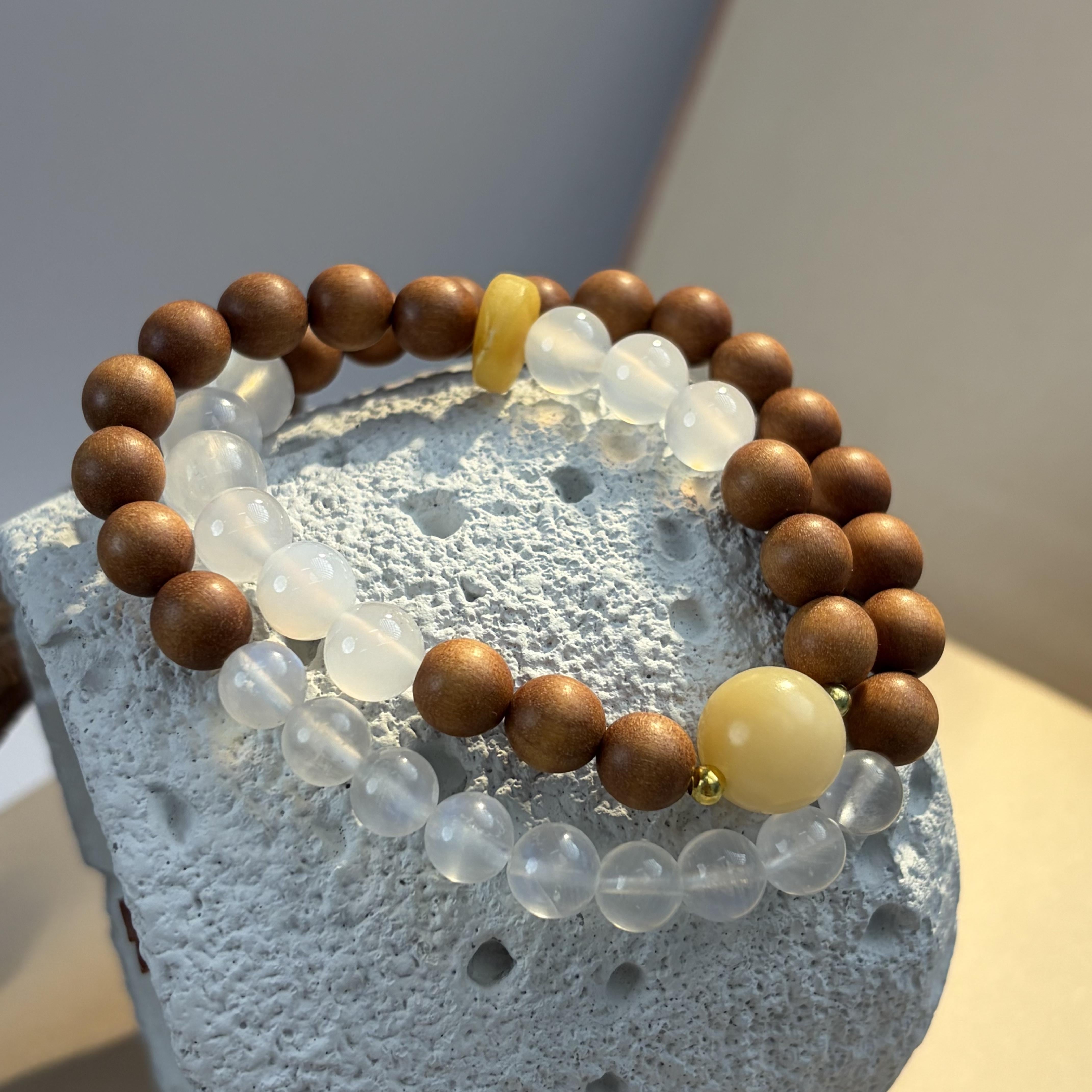 Yellow Chalcedony Clear Quartz Harmony Bracelet