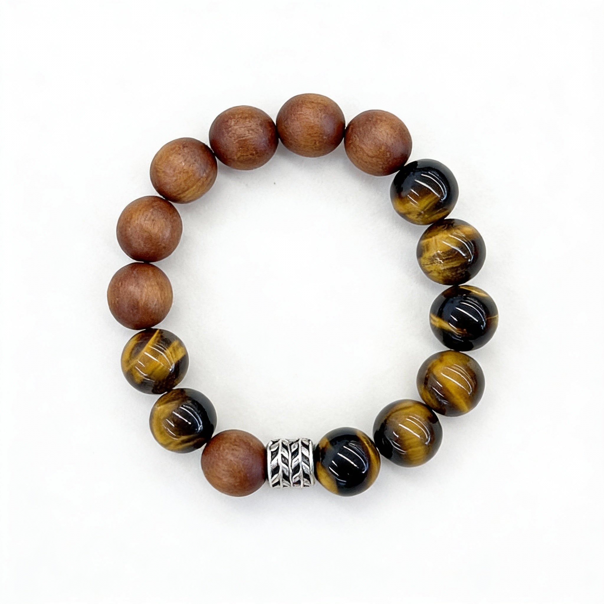 Tiger’s Eye Sandalwood Strength Balance Bracelet