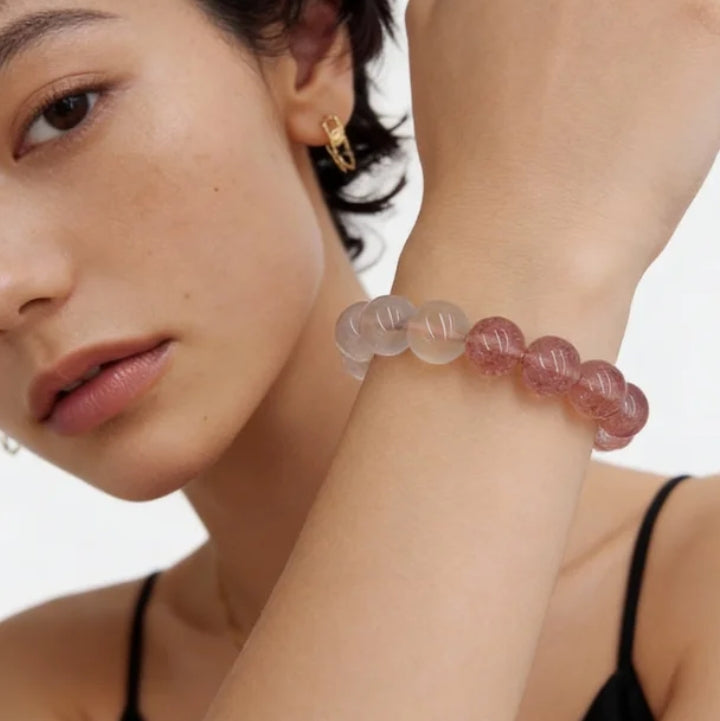 Strawberry Quartz Rose Quartz Harmony Bracelet