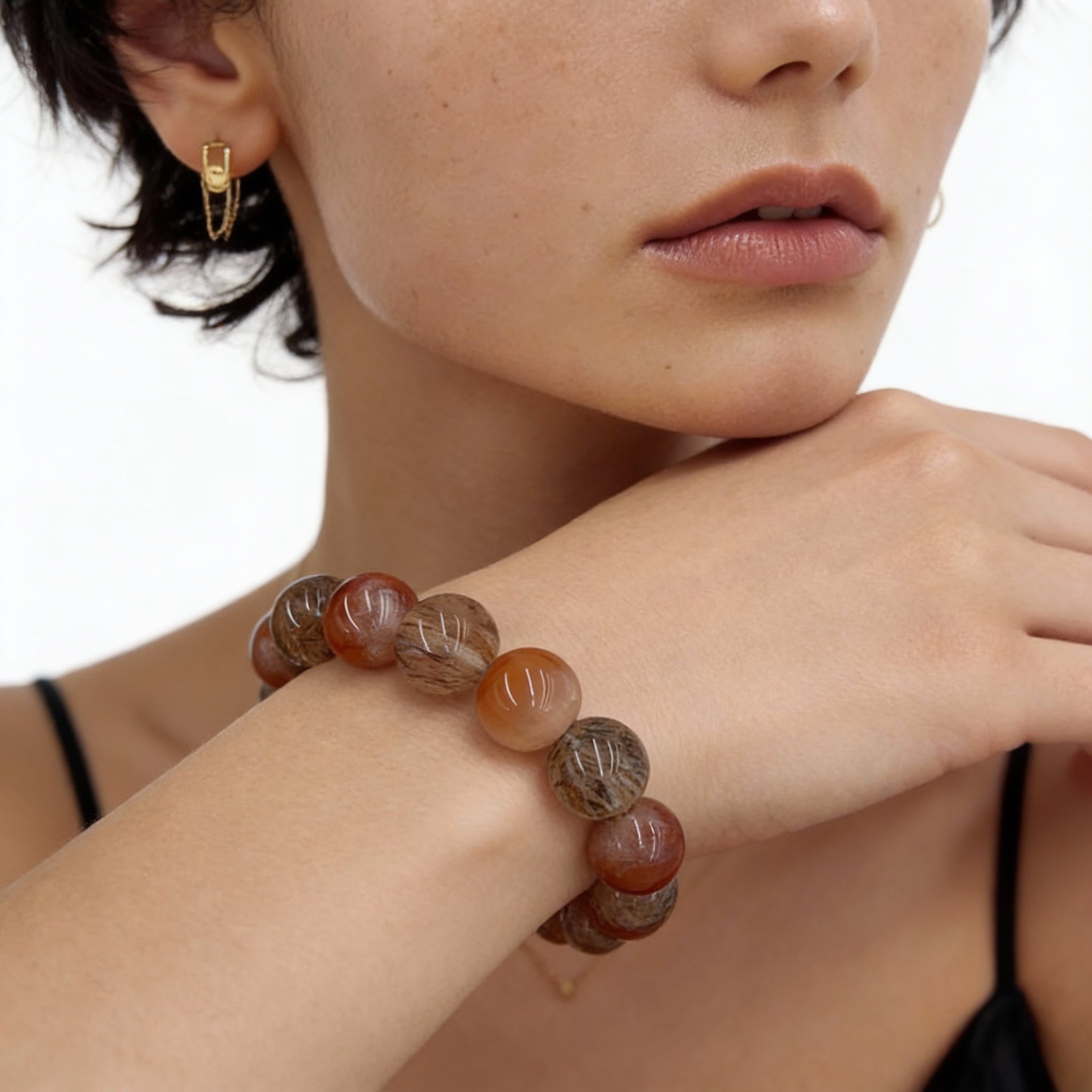 Red Rutilated Quartz Confidence Wealth Bracelet
