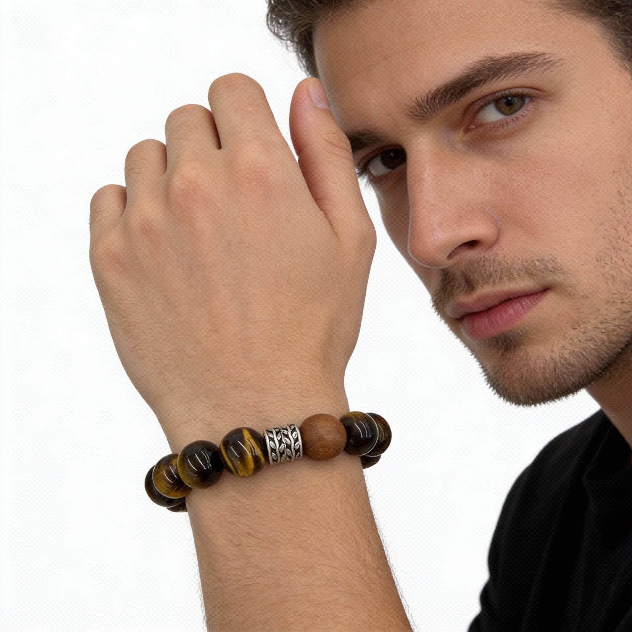 Tiger’s Eye Sandalwood Strength Balance Bracelet