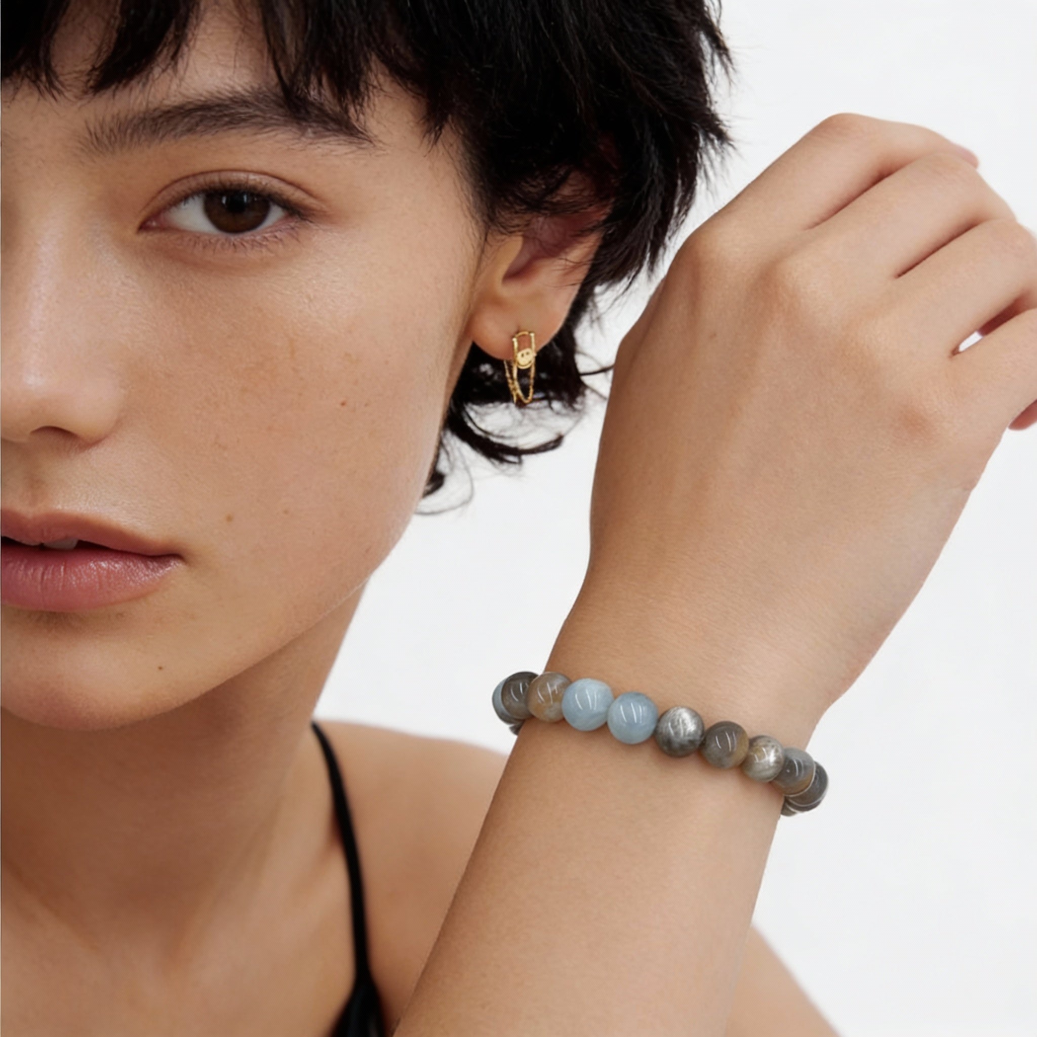 Labradorite Aquamarine Protection Bracelet