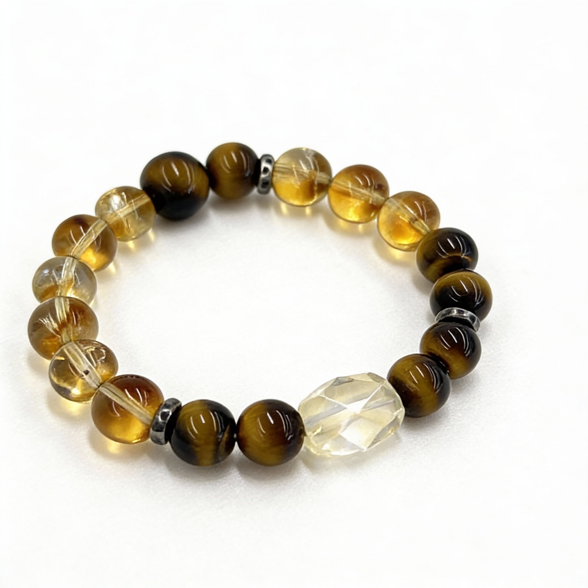Citrine Tiger Eye Confidence Wealth Bracelet
