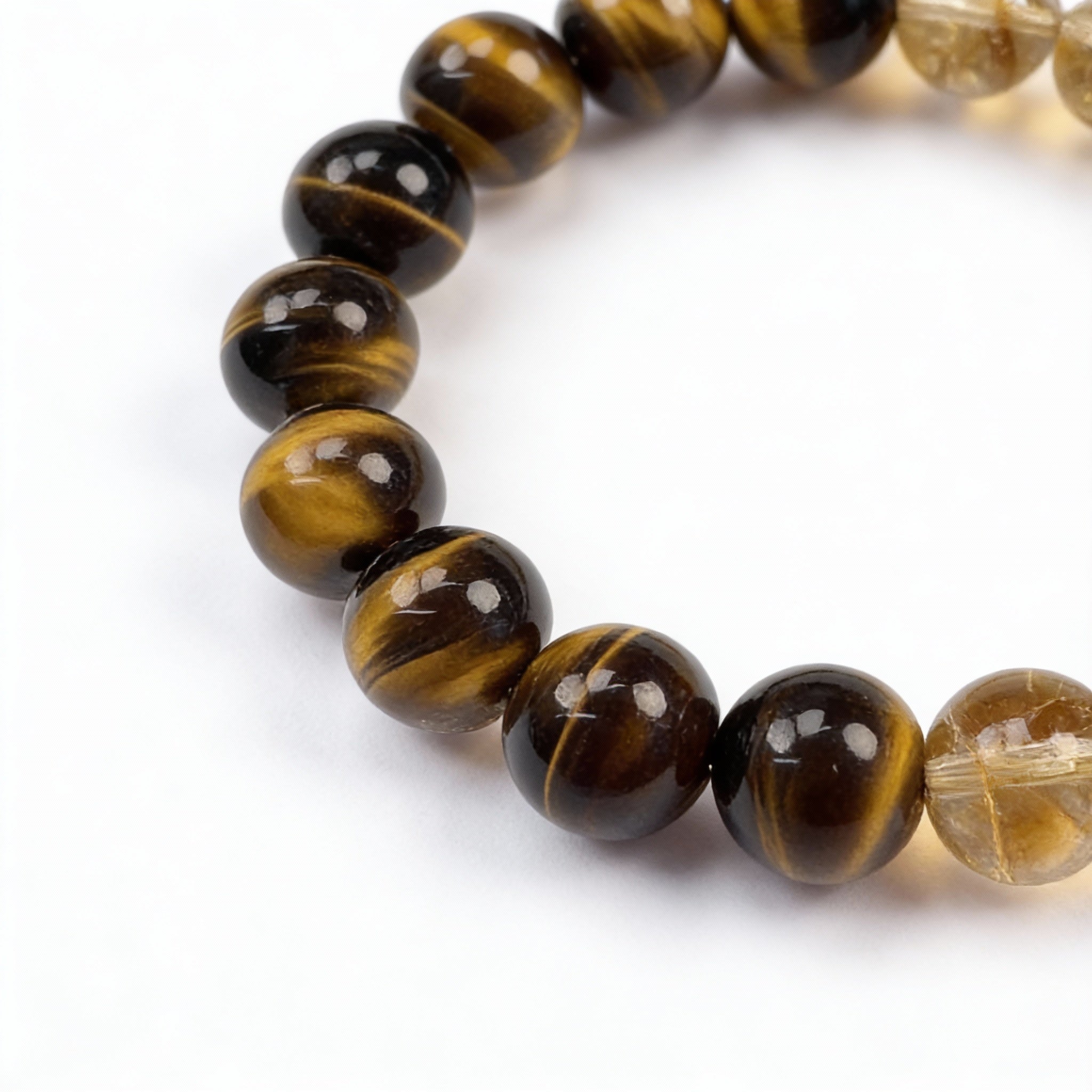 Tiger Eye Citrine Strength Wealth Confidence Bracelet