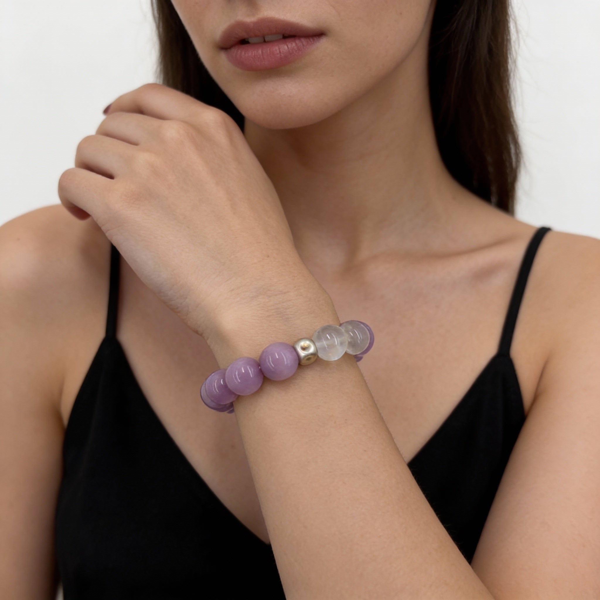Amethyst Kunzite Moonstone Love Healing Bracelet