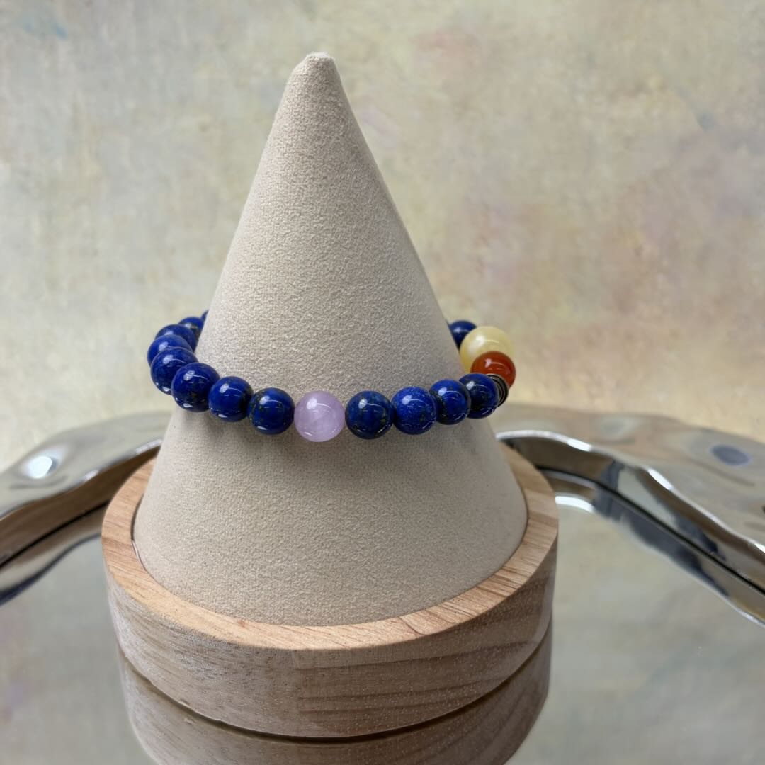 Lapis Lazuli Carnelian Moonstone Confidence Bracelet