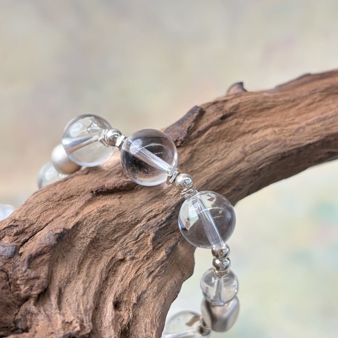 Clear Quartz Silver Clarity Balance Bracelet