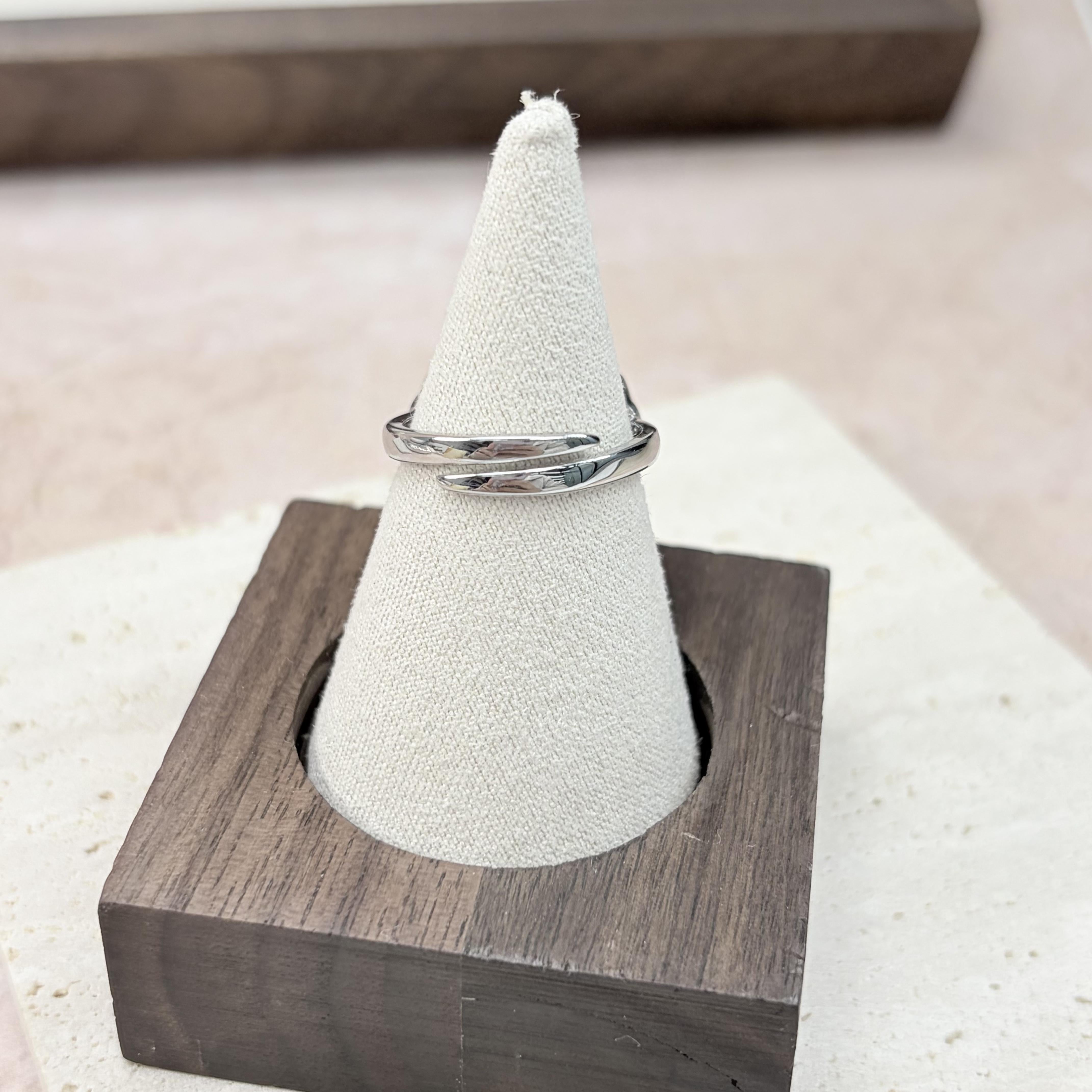 Blue Spinel Clear Quartz Harmony Energy Crystal Ring