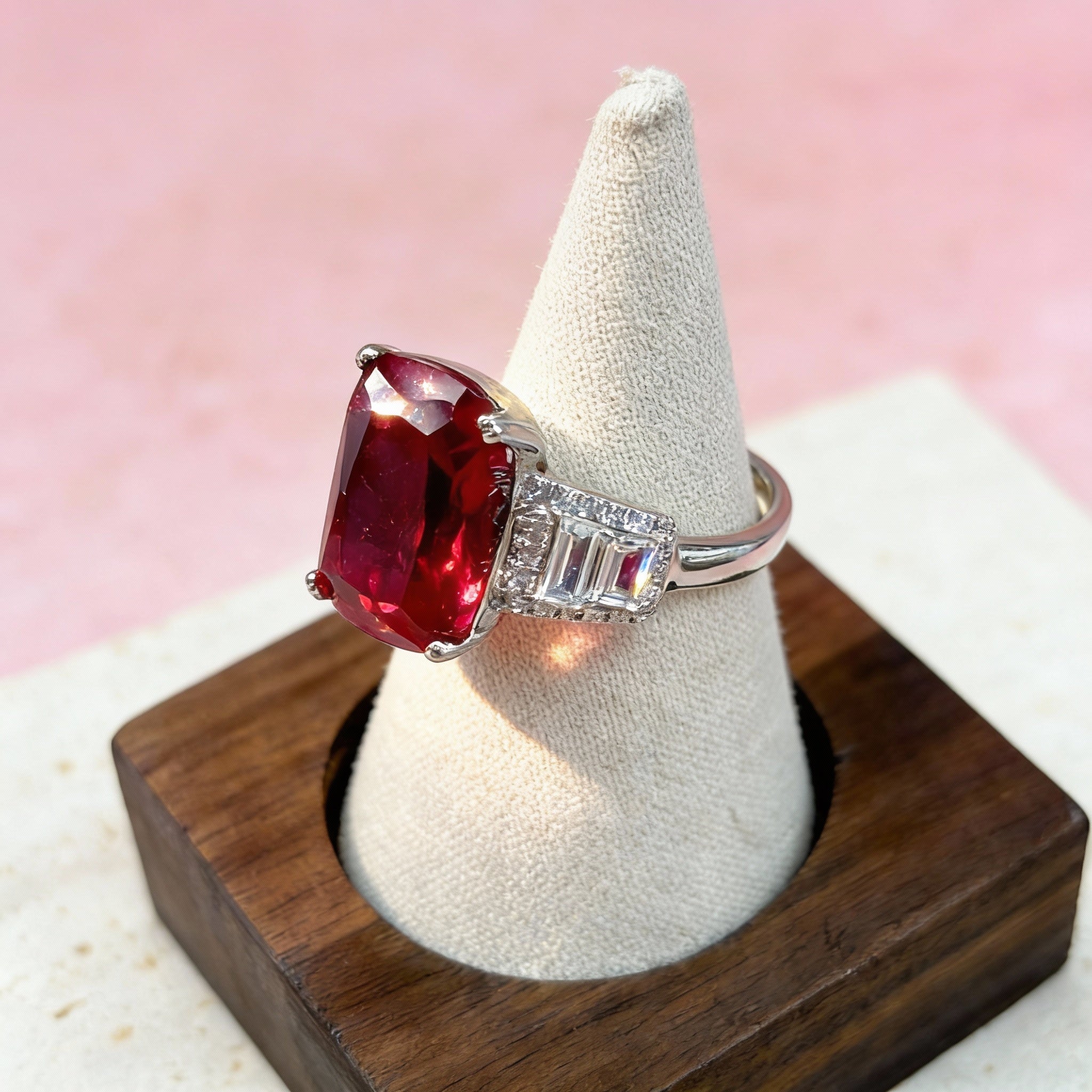 Garnet Radiance Energy Crystal Ring