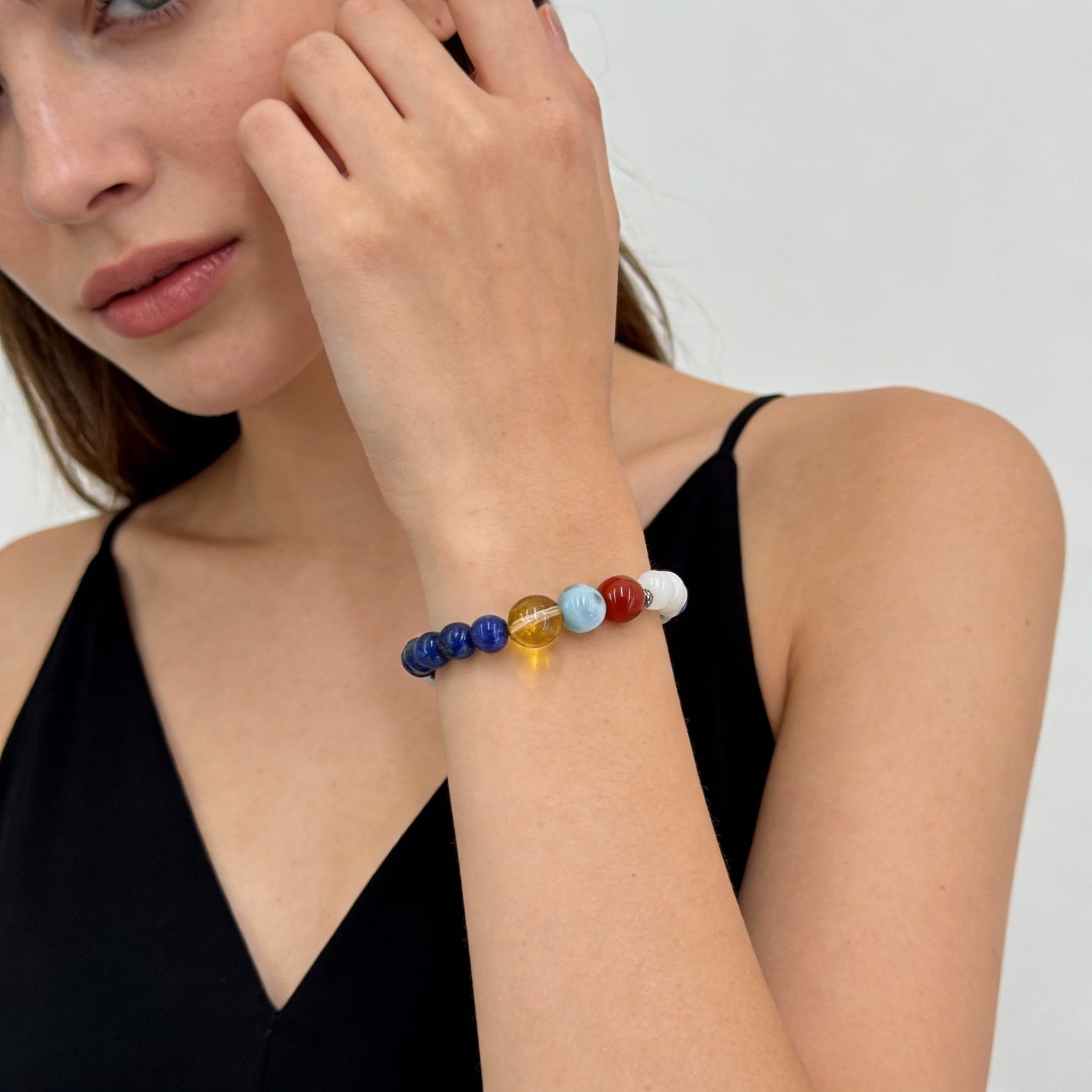 Lapis Lazuli Moonstone Communication Bracelet