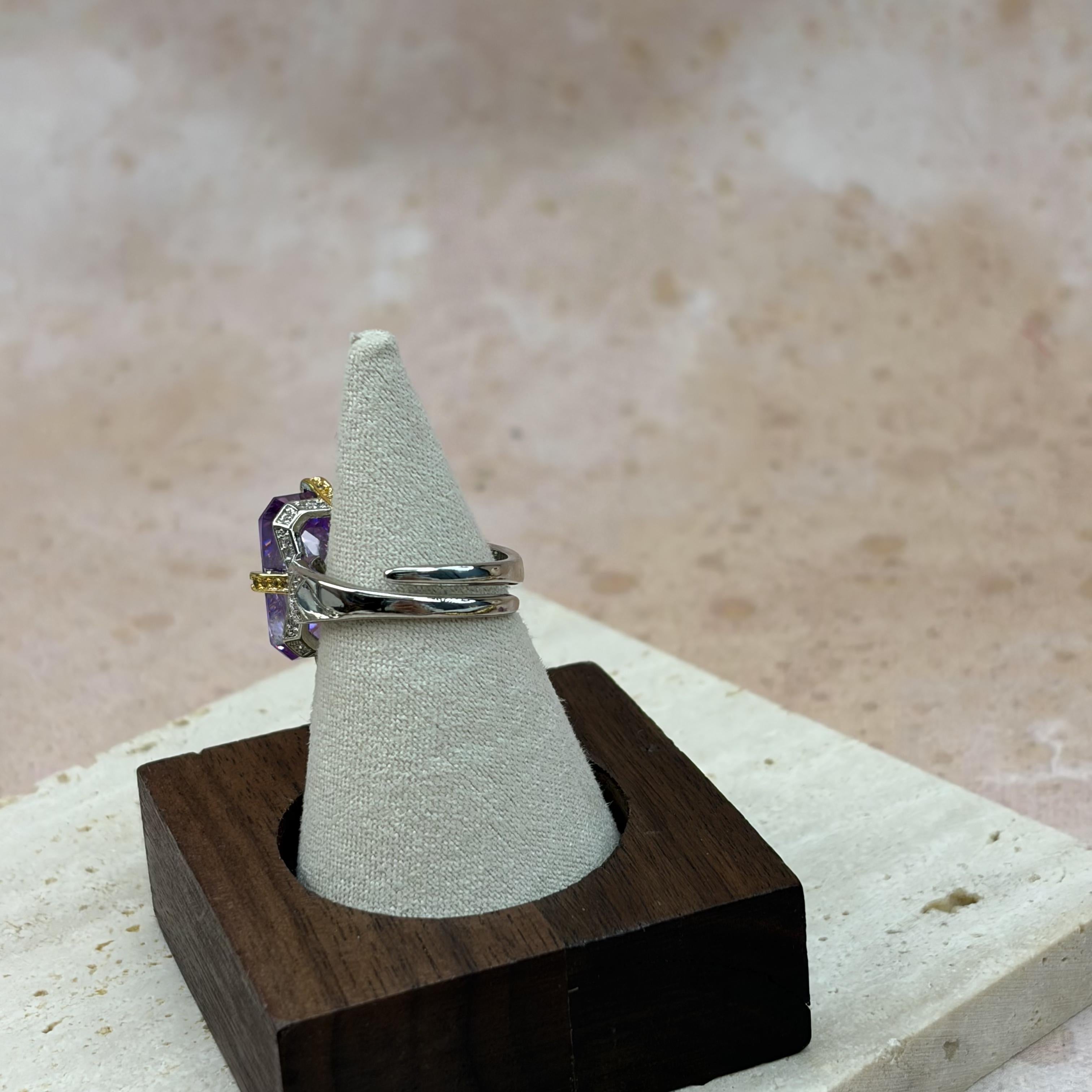 Amethyst Serenity Radiance Healing Ring