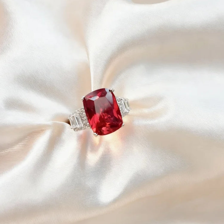 Garnet Radiance Energy Crystal Ring