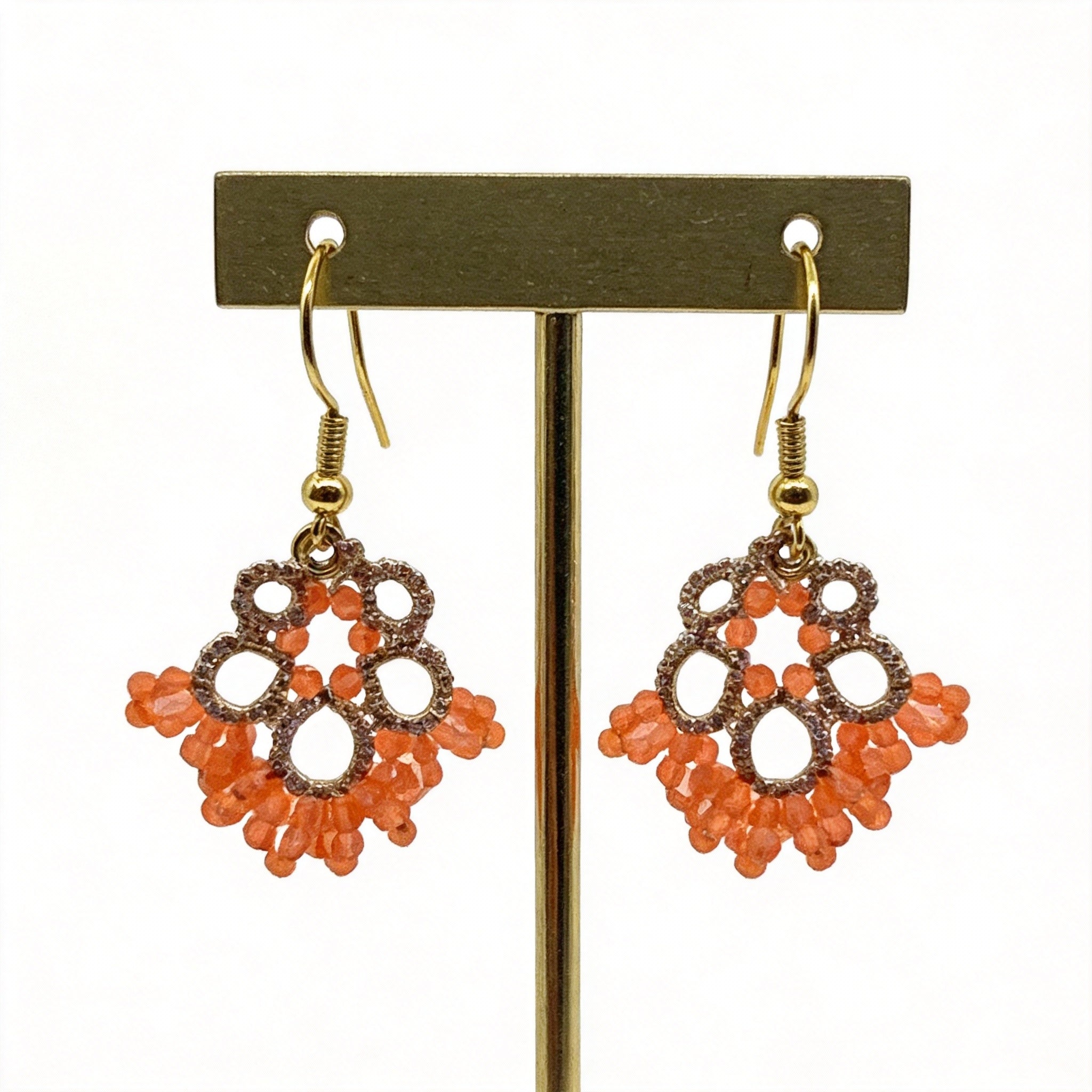 Handcrafted Weave Vintage Beaded Elegant Earrings