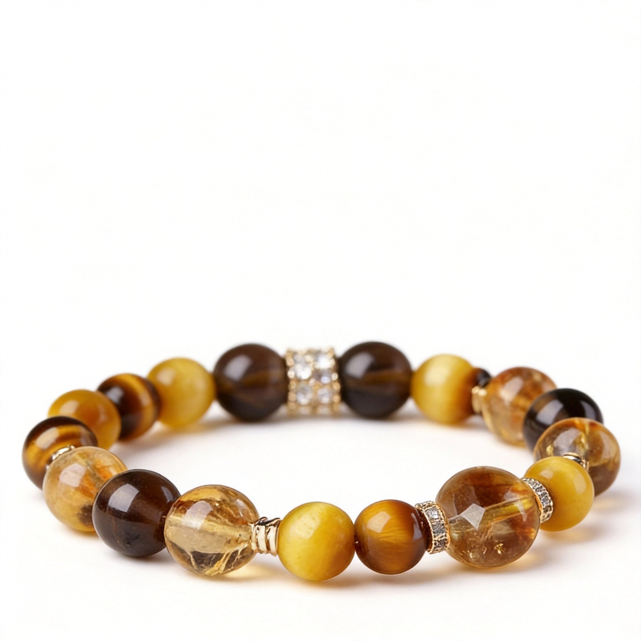 Tiger Eye Citrine Abundance Protection Bracelet