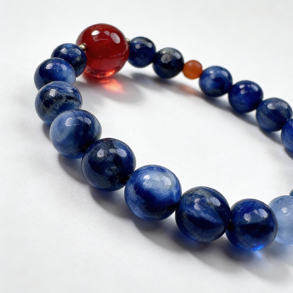 Kyanite Red Agate Clarity Courage Bracelet