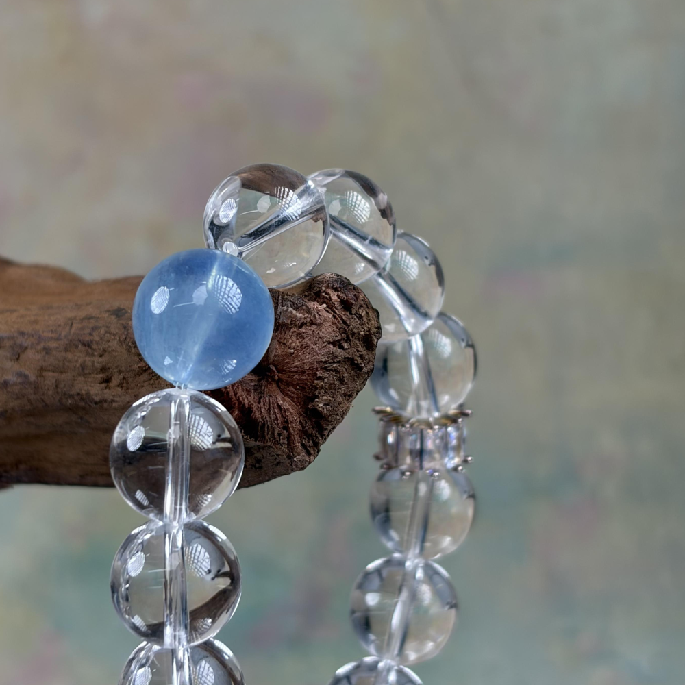 Clear Quartz Aquamarine Harmony Bracelet