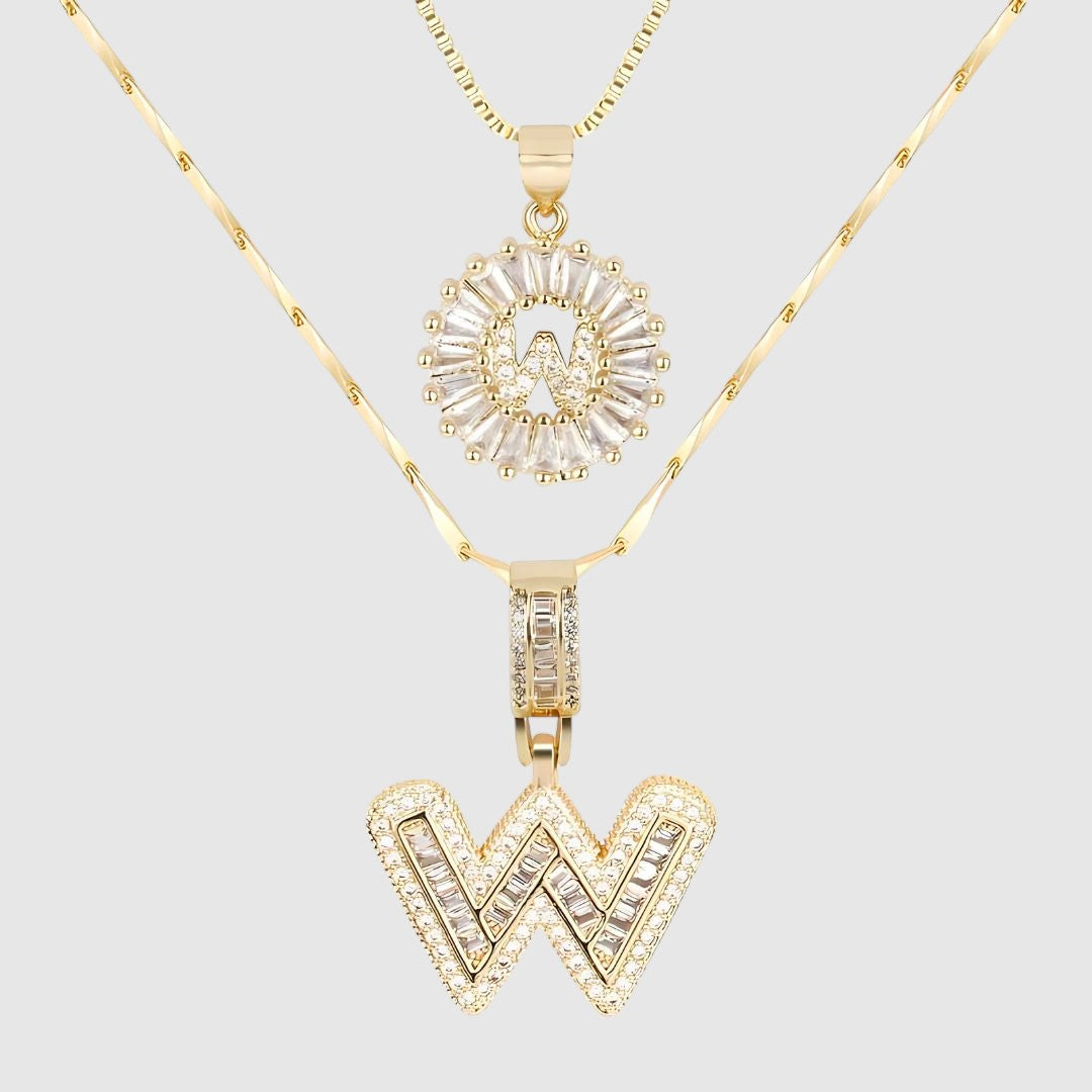 A–Z Lab Grown Diamond Plated Letter Necklace
