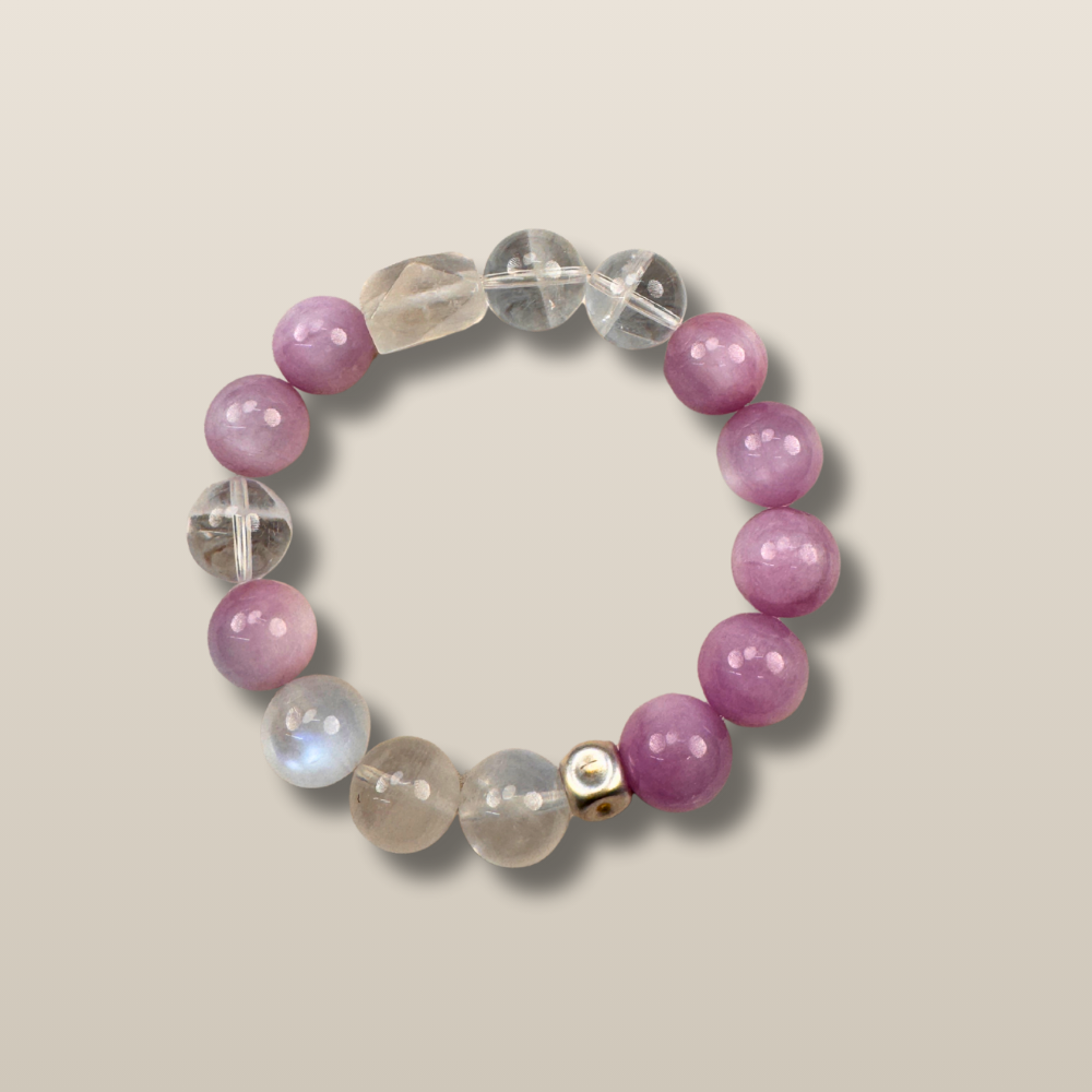 Amethyst Kunzite Moonstone Love Healing Bracelet