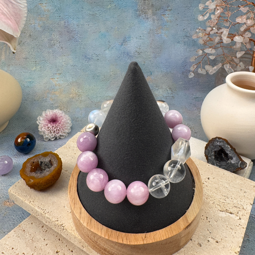 Amethyst Kunzite Moonstone Love Healing Bracelet