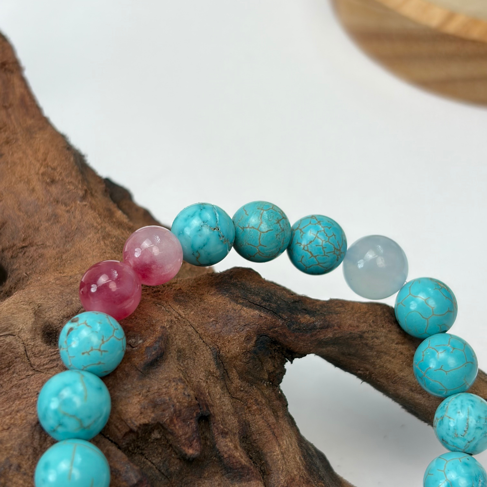 Turquoise Aquamarine Luck Communication Bracelet