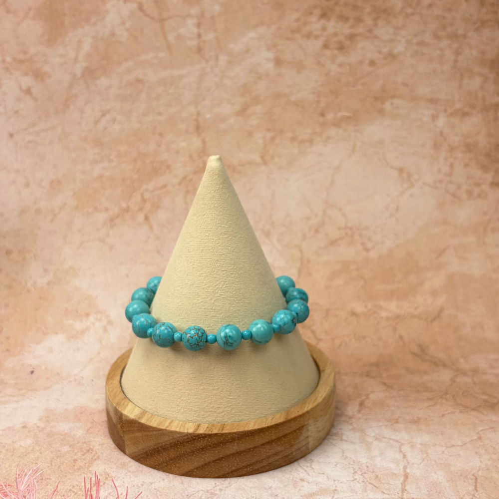 Turquoise Natural Gemstone Healing Calming Protection Energy Bracelet