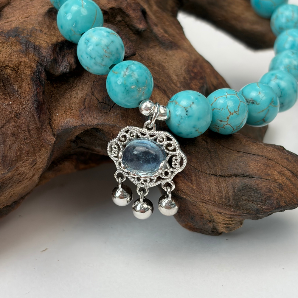 Turquoise Aquamarine Luck Communication Bracelet