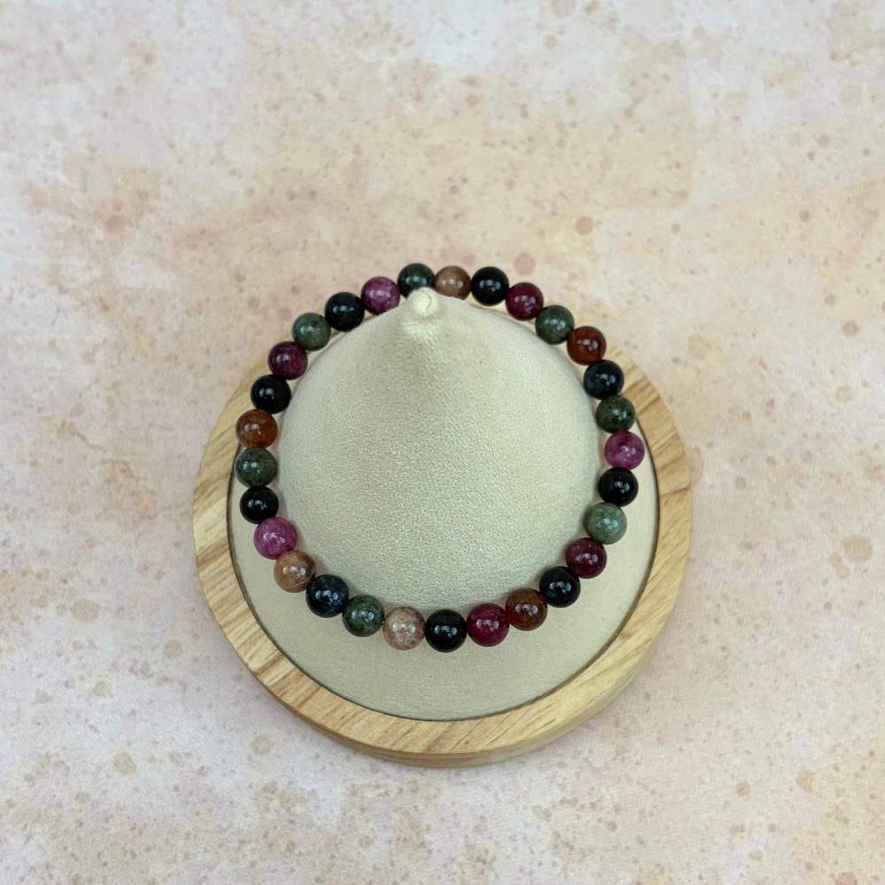 Multi-Color Tourmaline Healing Energy Protection Bracelet