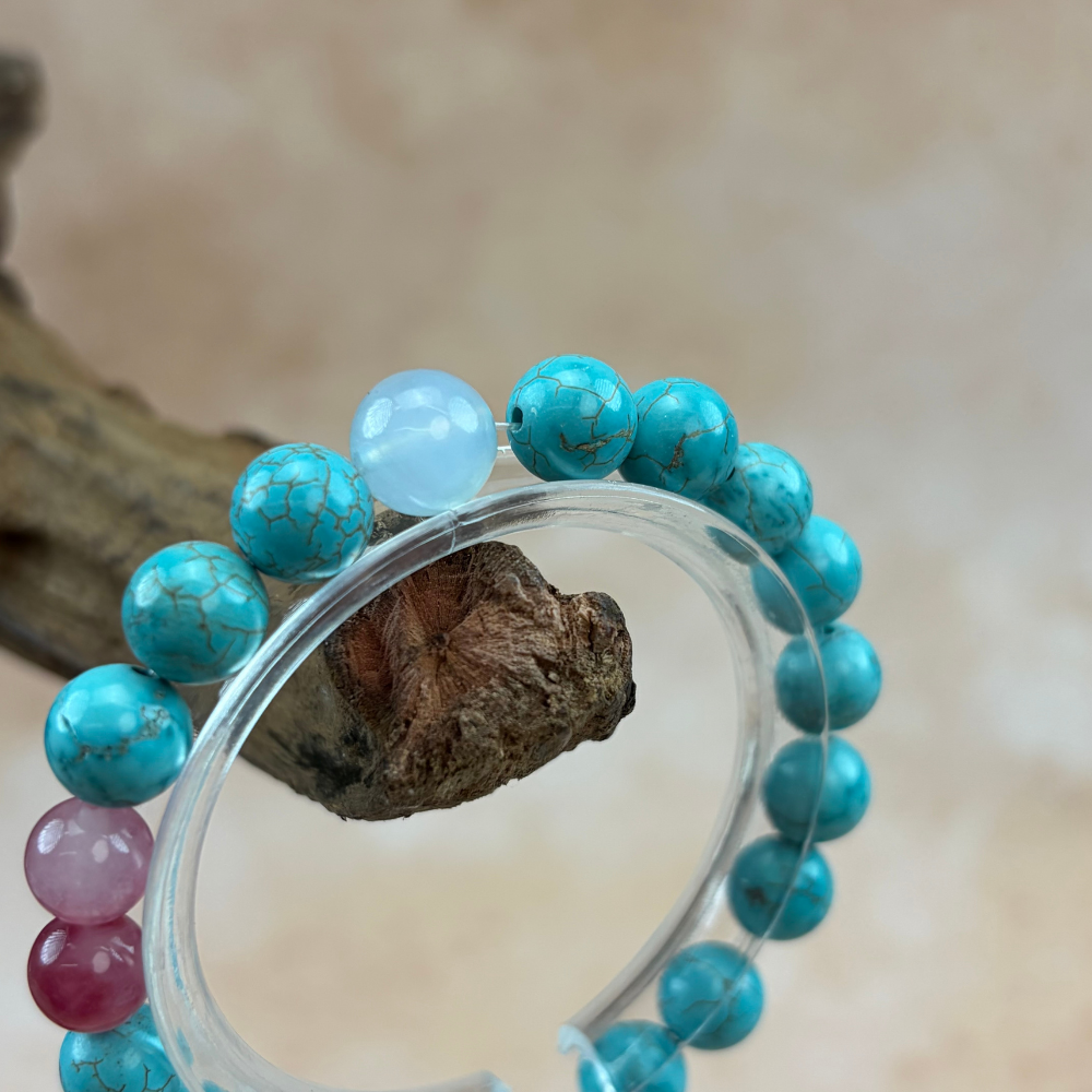Turquoise Aquamarine Luck Communication Bracelet