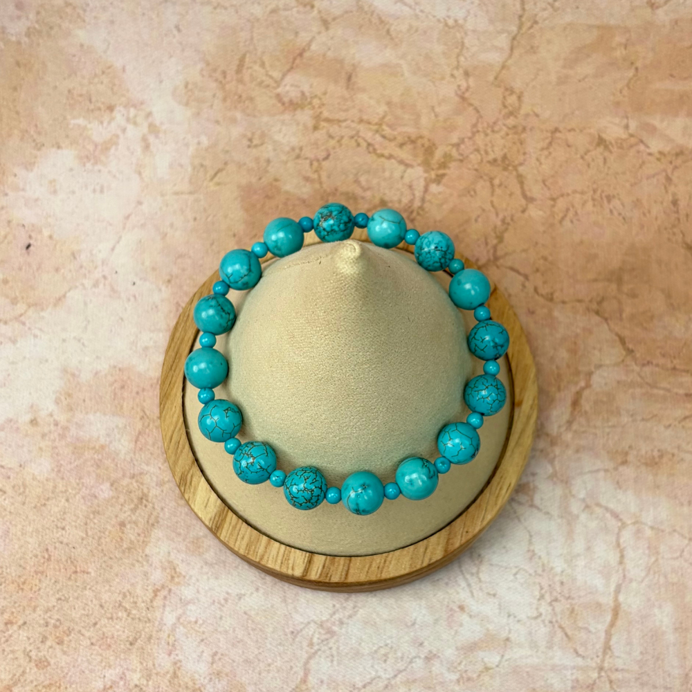 Turquoise Natural Gemstone Healing Calming Protection Energy Bracelet