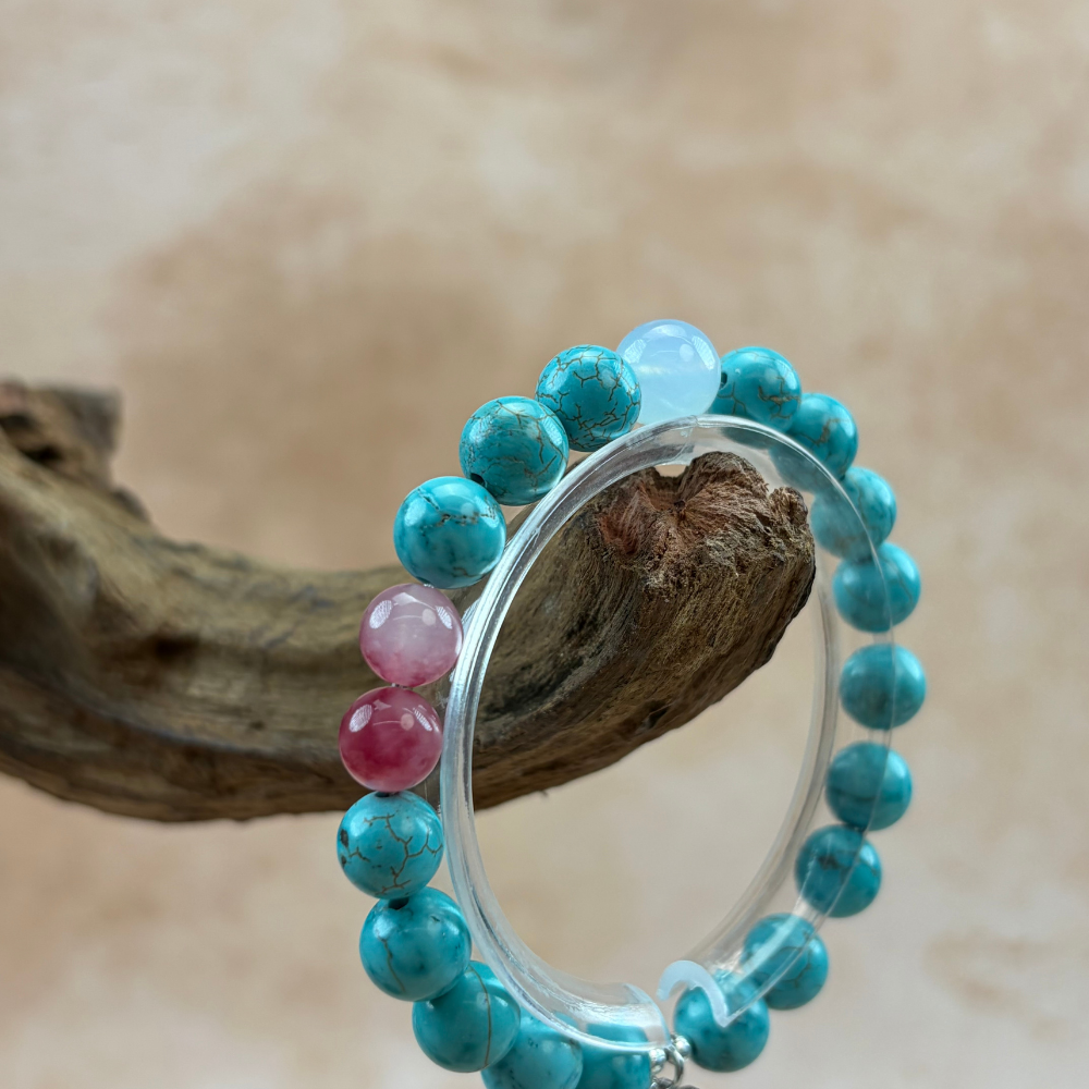 Turquoise Aquamarine Luck Communication Bracelet