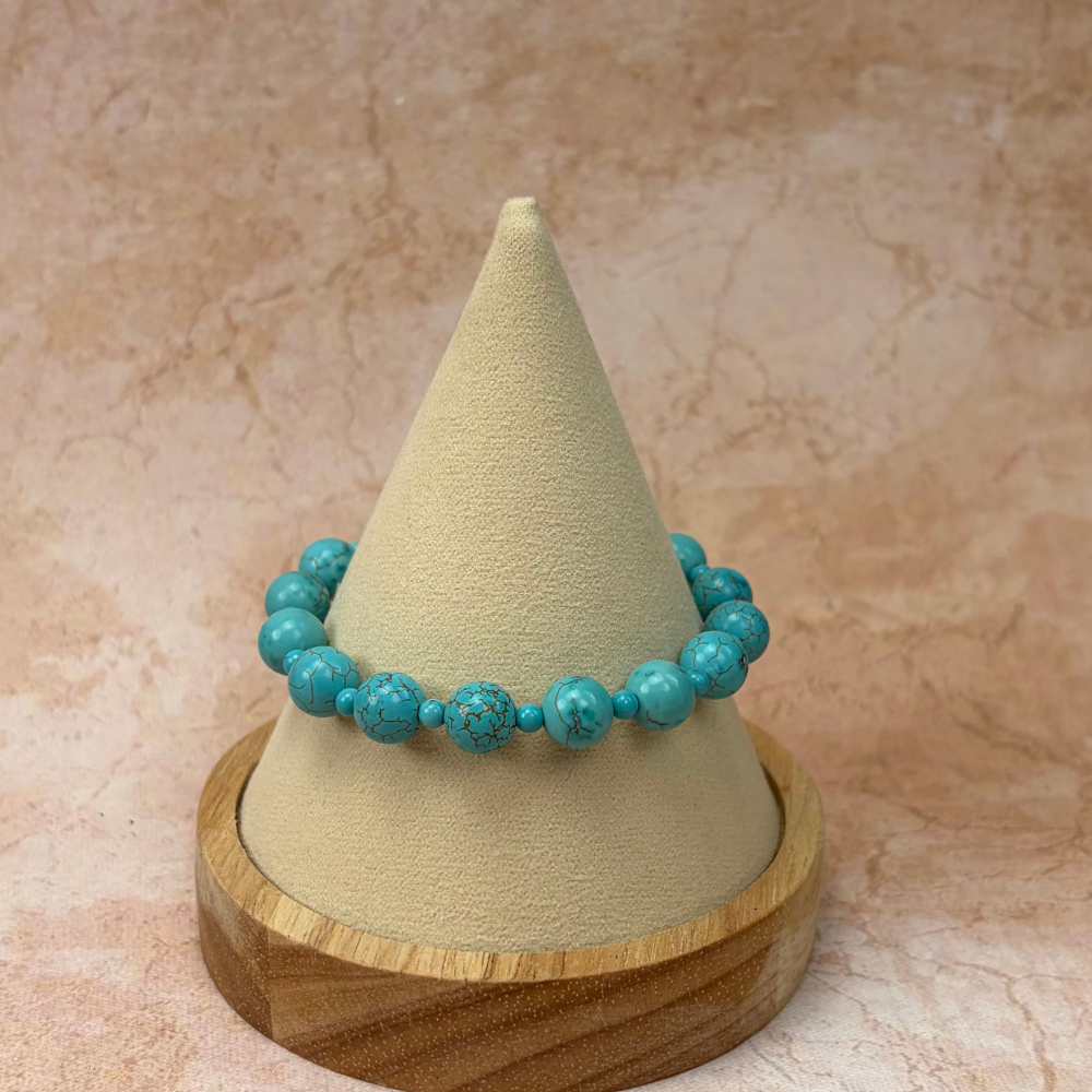 Turquoise Natural Gemstone Healing Calming Protection Energy Bracelet