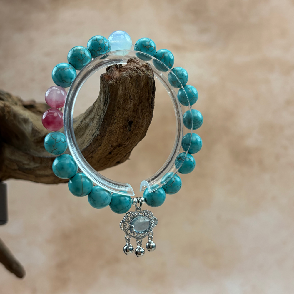 Turquoise Aquamarine Luck Communication Bracelet