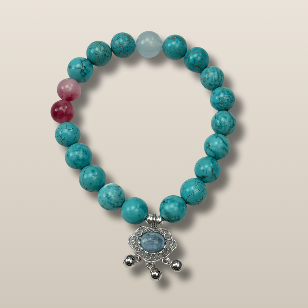 Turquoise Aquamarine Luck Communication Bracelet