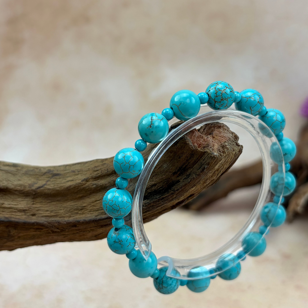 Turquoise Natural Gemstone Healing Calming Protection Energy Bracelet