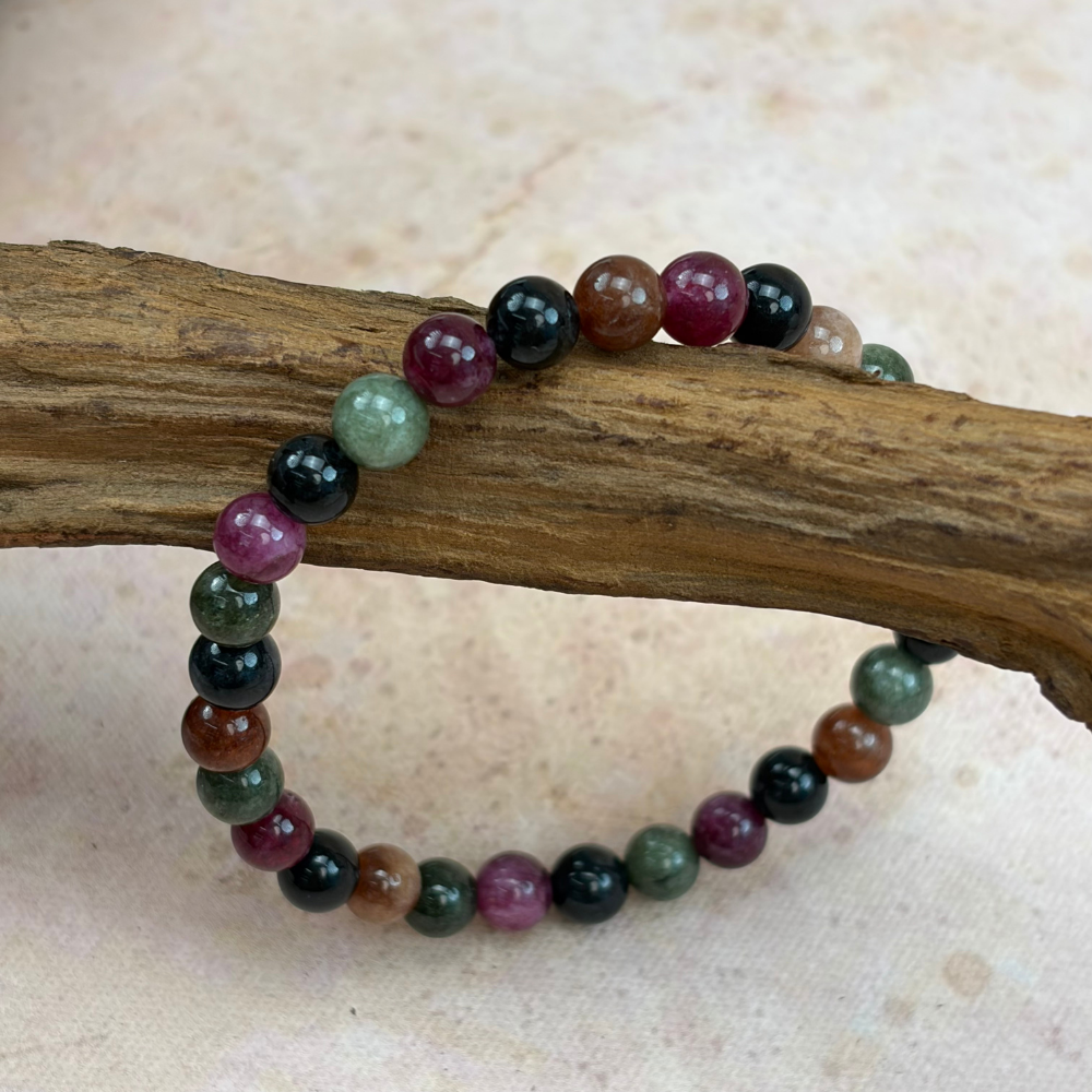 Multi-Color Tourmaline Healing Energy Protection Bracelet