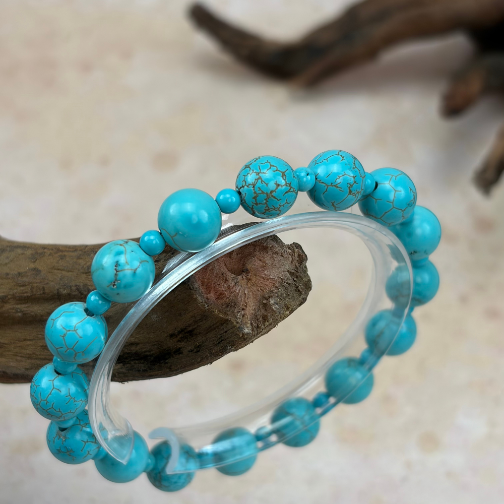 Turquoise Natural Gemstone Healing Calming Protection Energy Bracelet