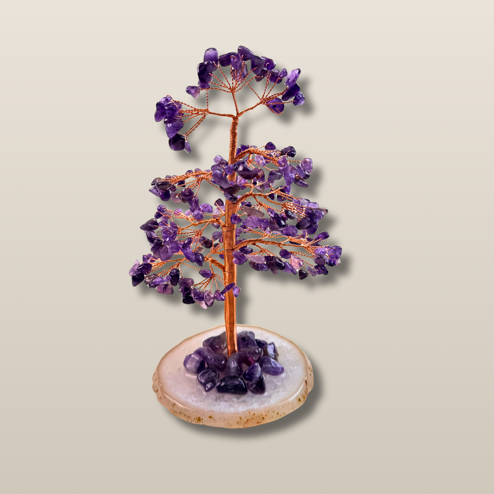Amethyst Healing Protection Birthday Gift February Crystal Tree